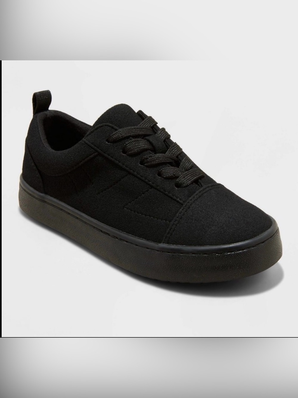 art class Kids Black Low-Top Lace-Up Sneakers Sz 2